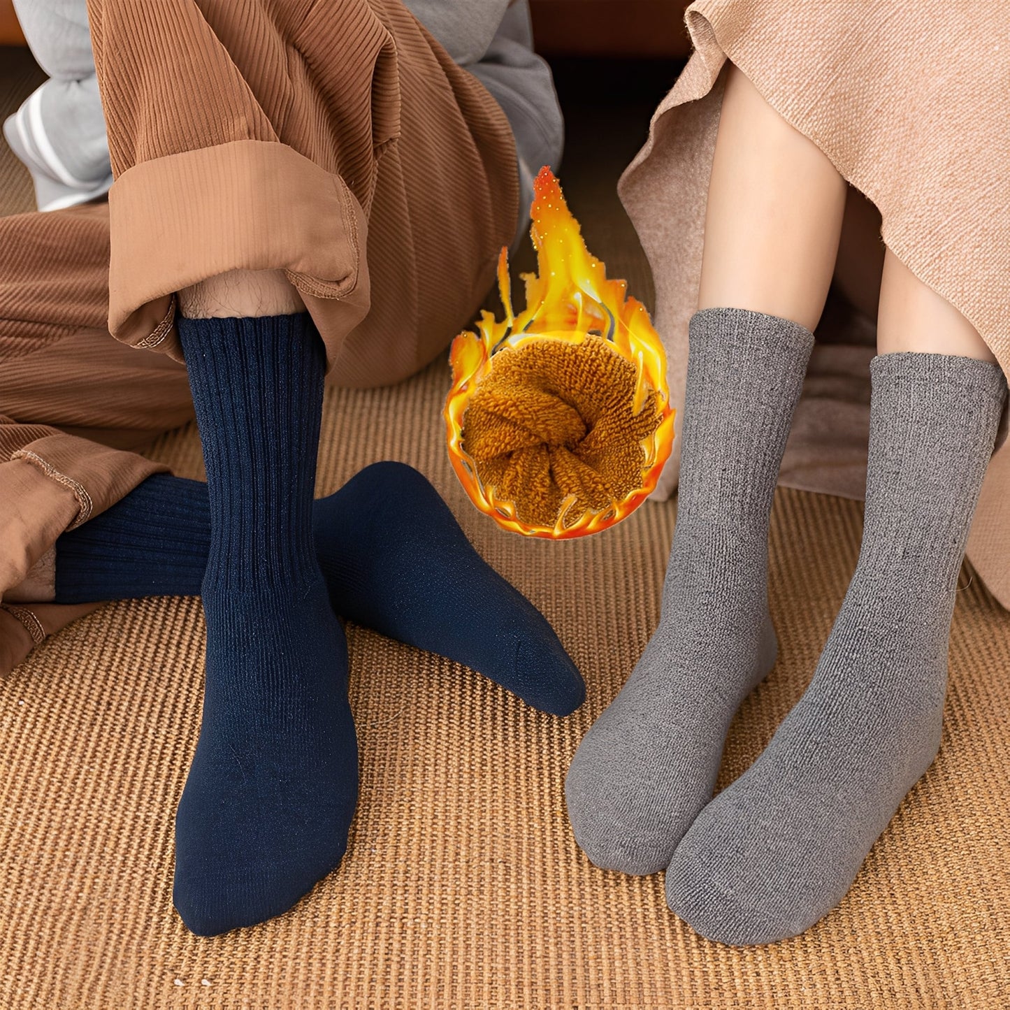 Carmella - Meias Casuais Unissex, quentes e grossas