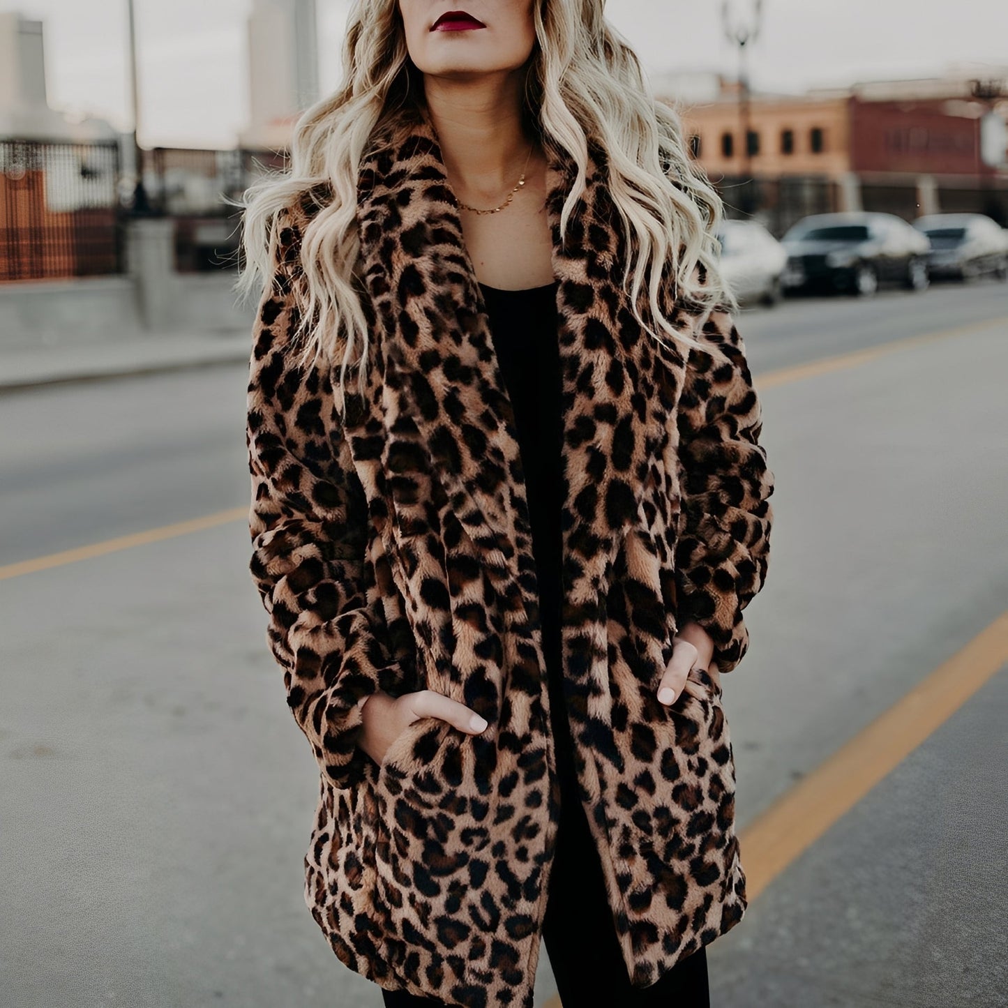 Bertha - Elegante casaco de pele sintética para mulheres