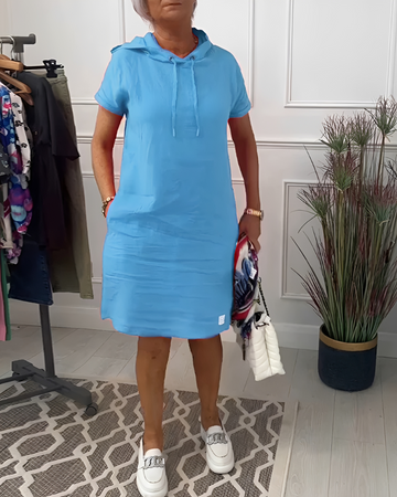 Tasha - Vestido Midi Casual com Capuz