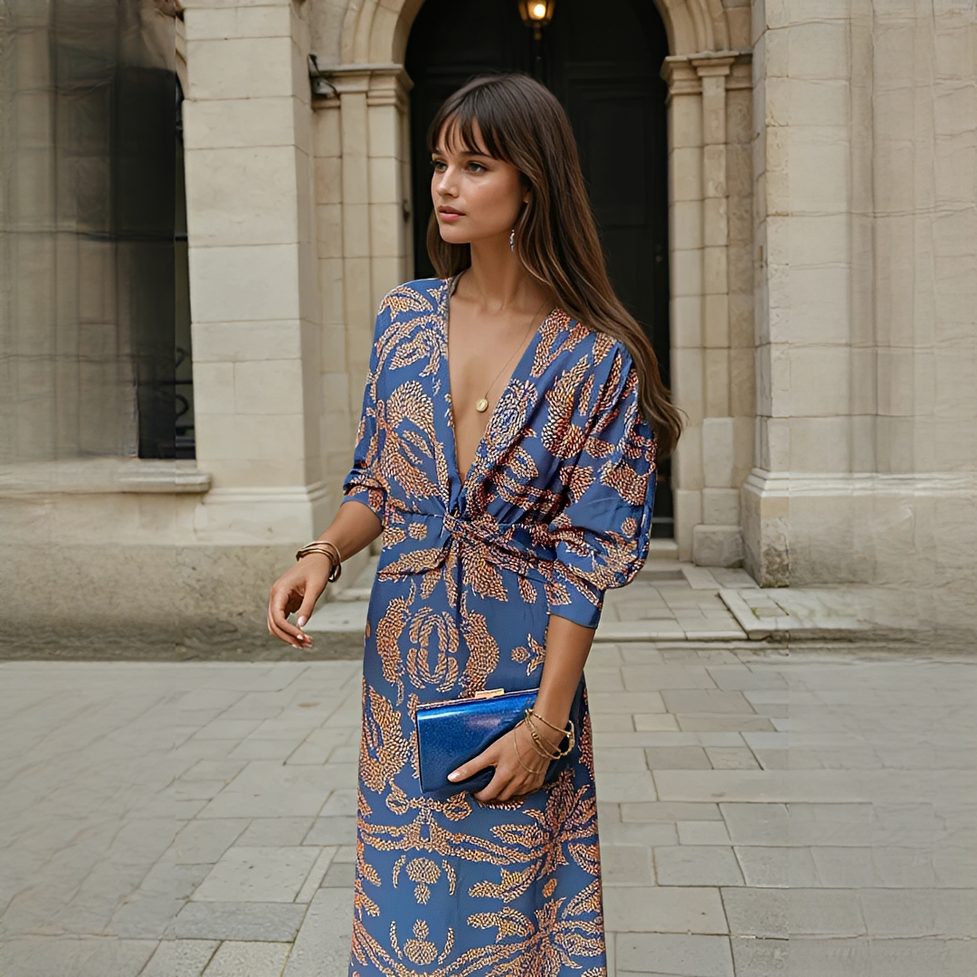 Gwynedd - Vestido Elegante com Decote em V