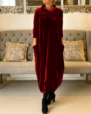 Zalinia - Vestido Elegante com Gola Redonda