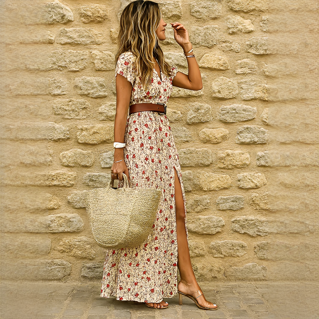 Ziska - Vestido Boho Estiloso com Fenda