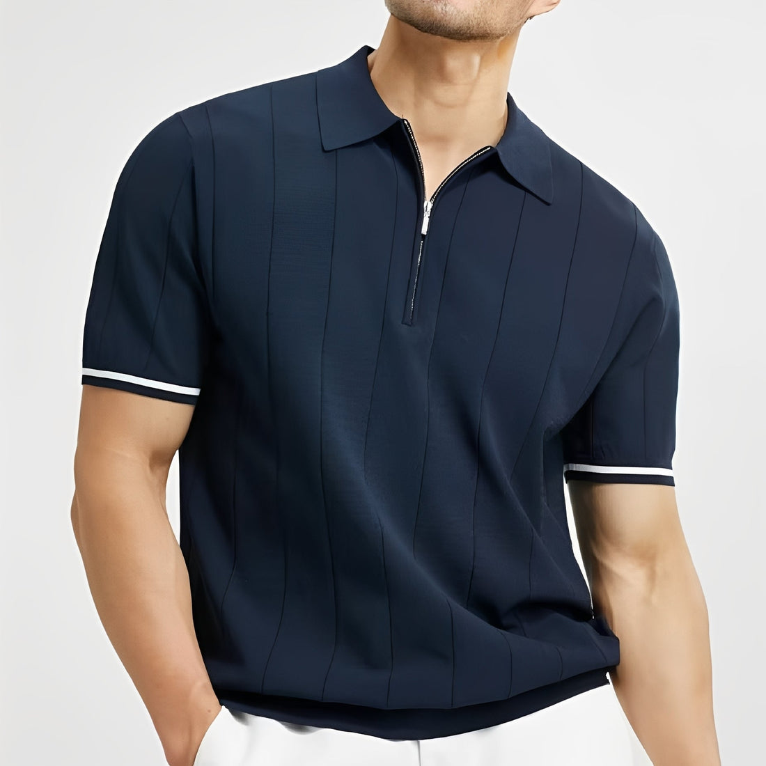 Josh - Camisa polo listrada estilosa para homens