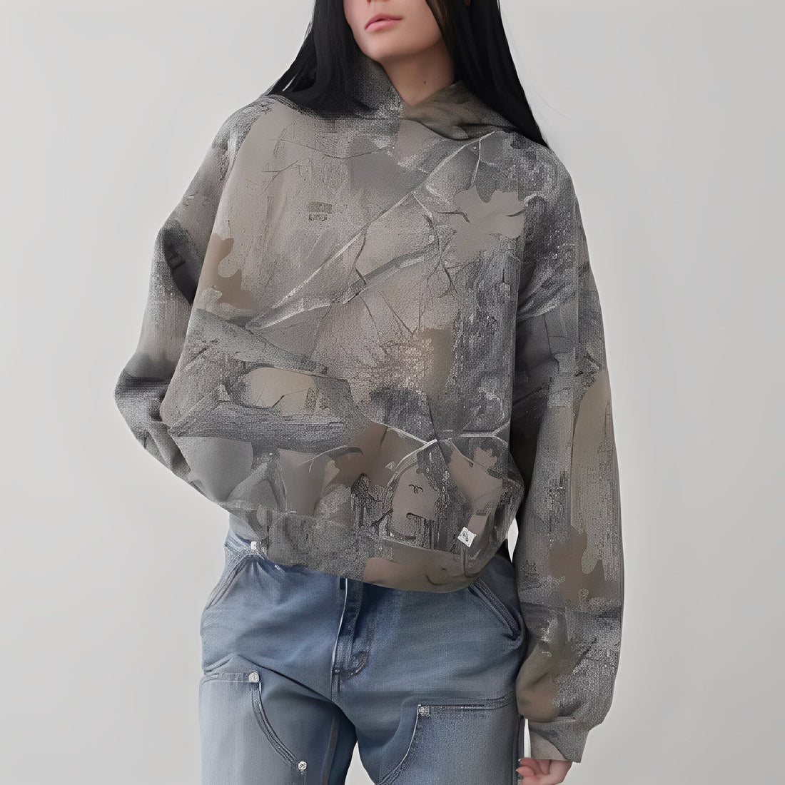 Anya - Hoodie Confortável em Camuflagem