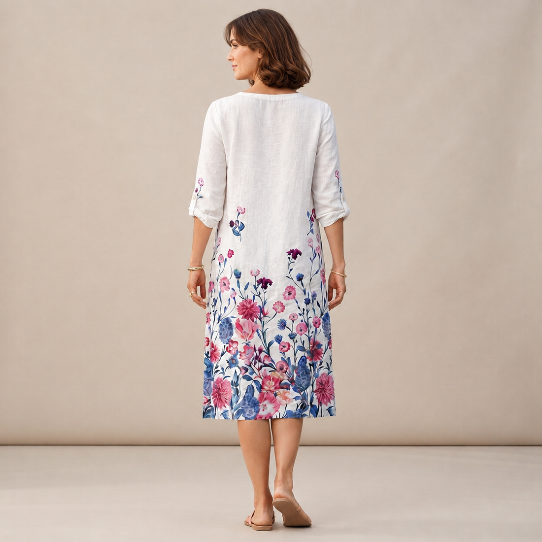 Ninna - Vestido Elegante e Fluido com Decote em V