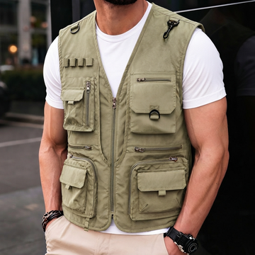 Kyle - Colete com Múltiplos Bolsos Pronto para Aventura