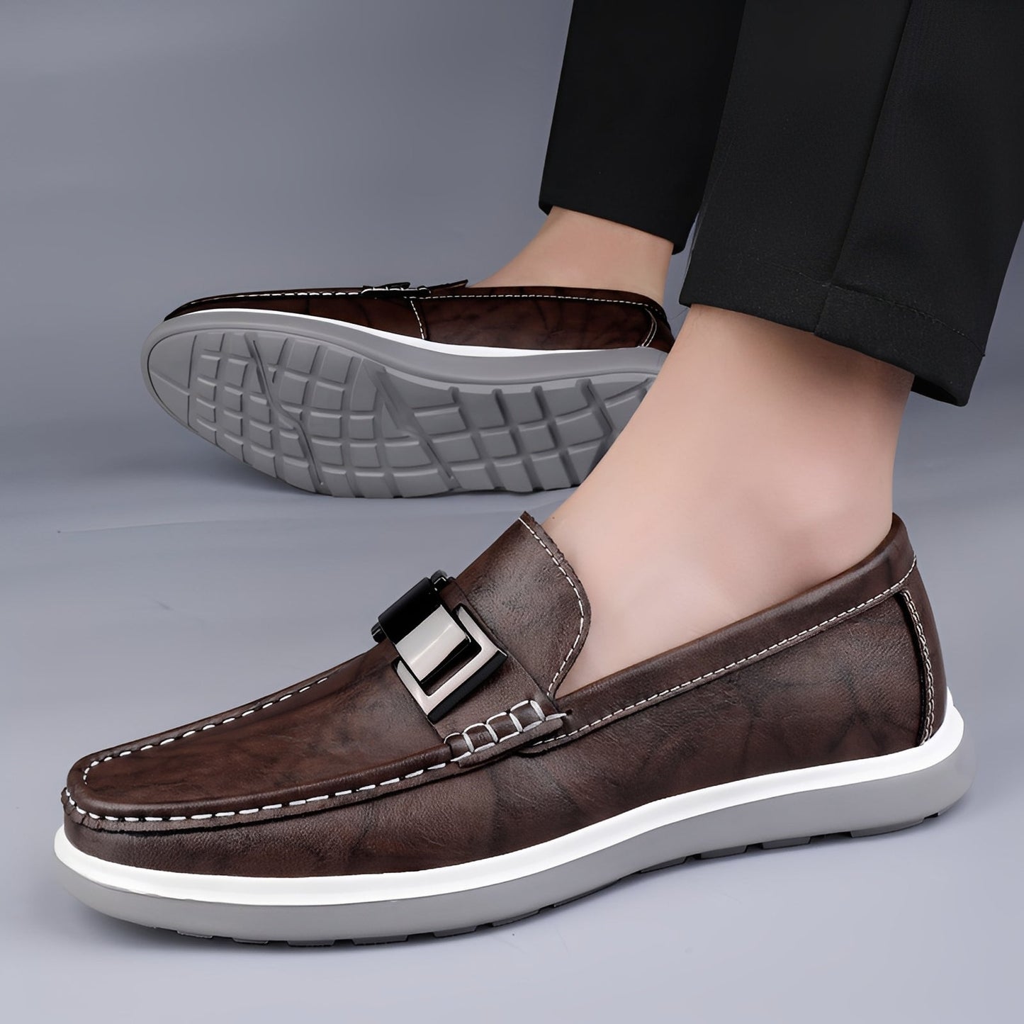 Martin - Casual flat leather shoes for men