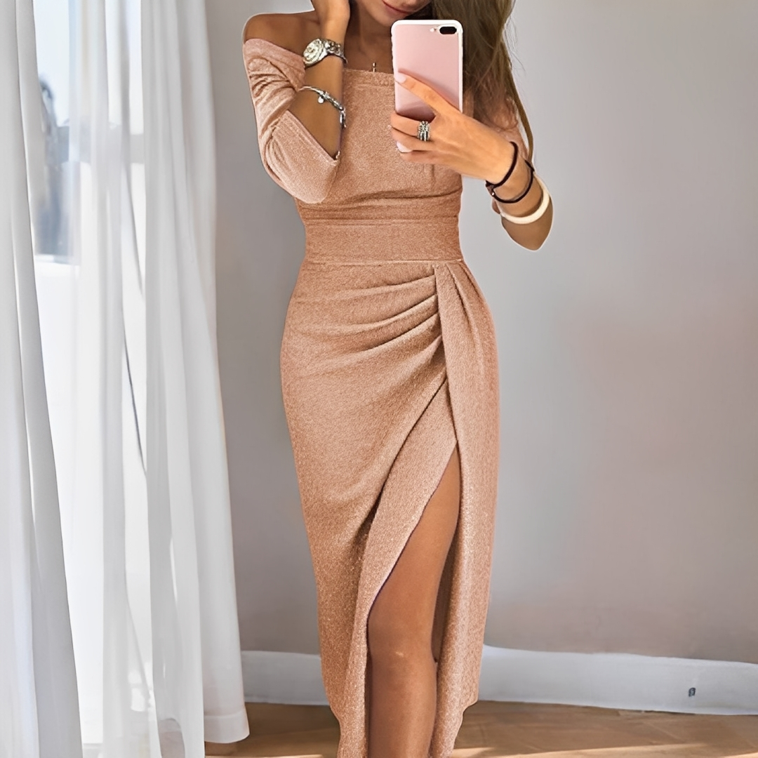 Babette - Vestido Elegante com Fenda para Mulheres