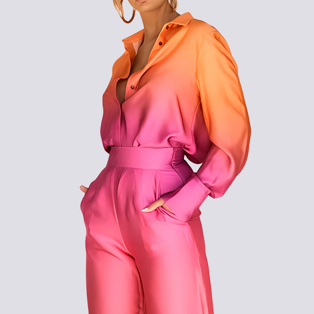 Jessie - Conjunto elegante de duas peças para mulheres