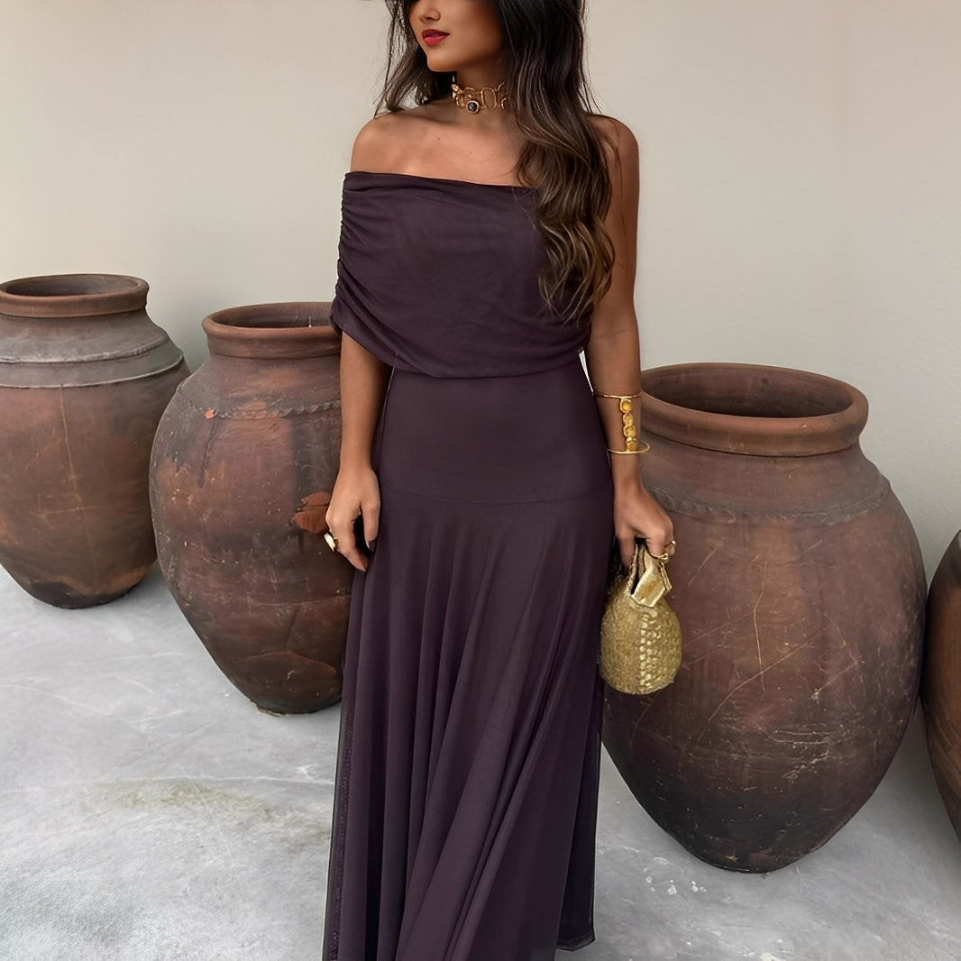 Eunice - Elegante Maxivestido de Mesh para Mulheres