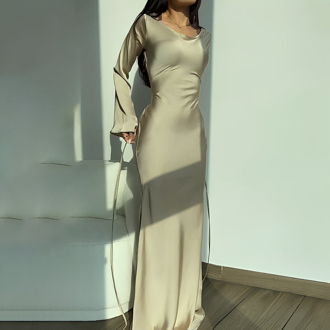 Anisa - Elegante vestido de manga comprida para mulheres