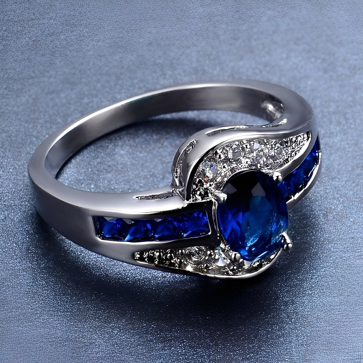 Diane – Bague com safira azul