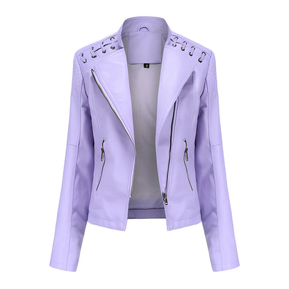 Inès - Stylish leather jacket for women