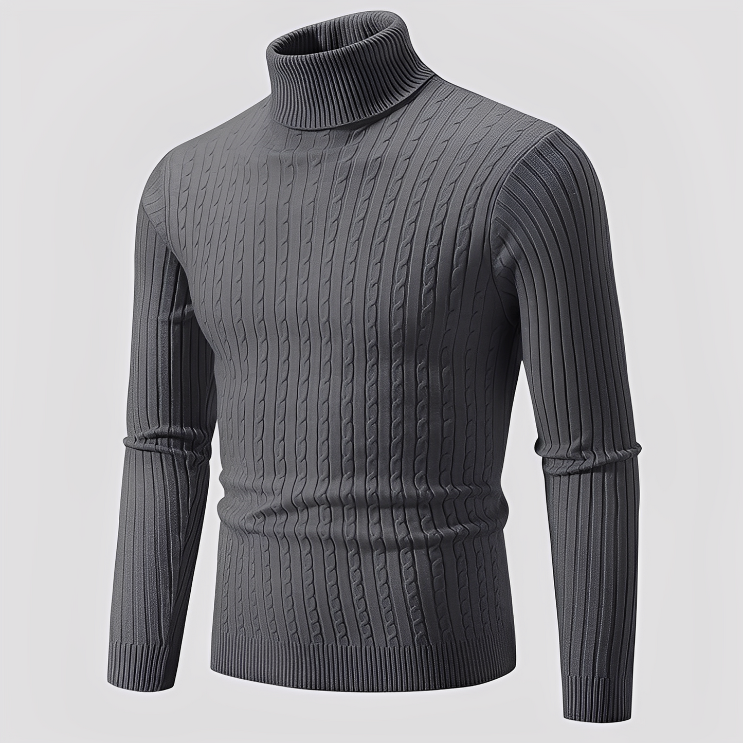 Devin - Contemporary High-Neck Sweater for Men