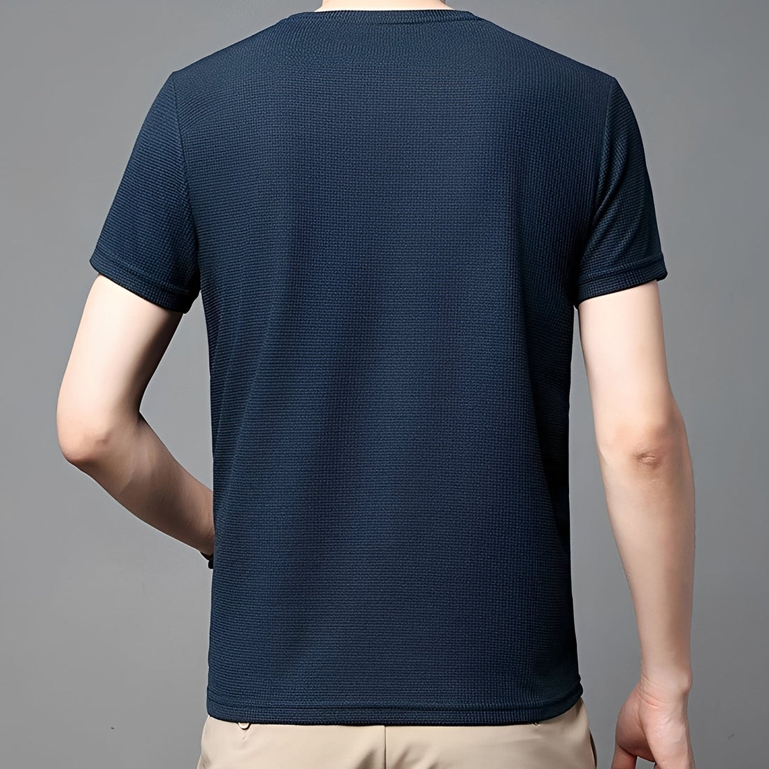 Jed - Camiseta Casual de Waffle