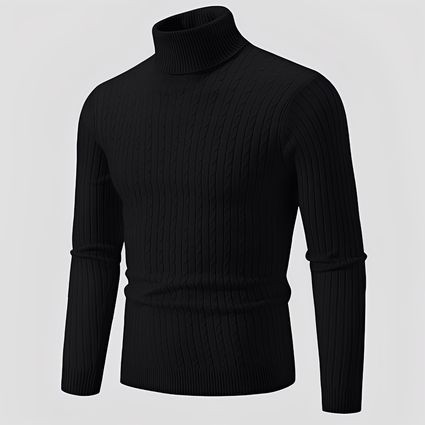 Devin - Contemporary High-Neck Sweater for Men