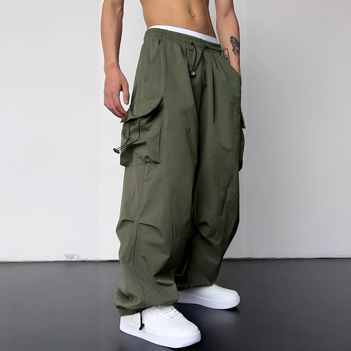 Kaleb - Calça cargo estilosa com corte solto