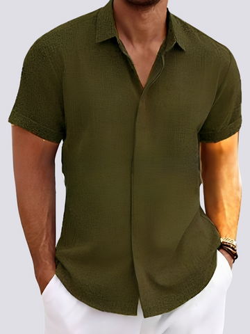 Camisa Masculina Casual Folgada – Camisa Leve para Dia a Dia, Lazer & Verão