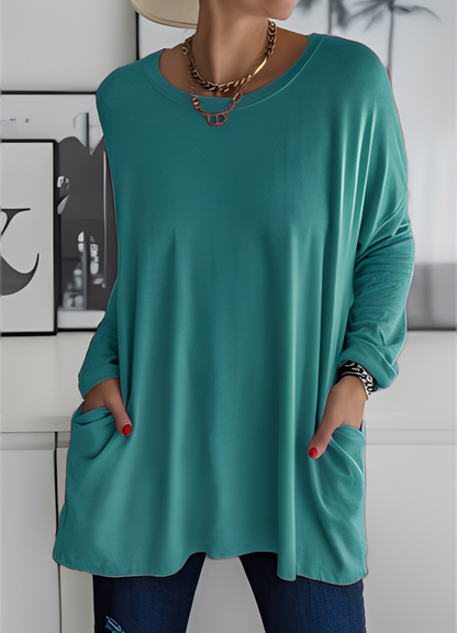 Shanene - Simples suéter solto para mulheres