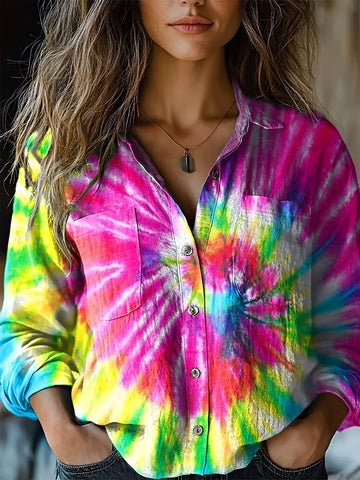 Jasmin - Blusa Colorida de Manga Longa