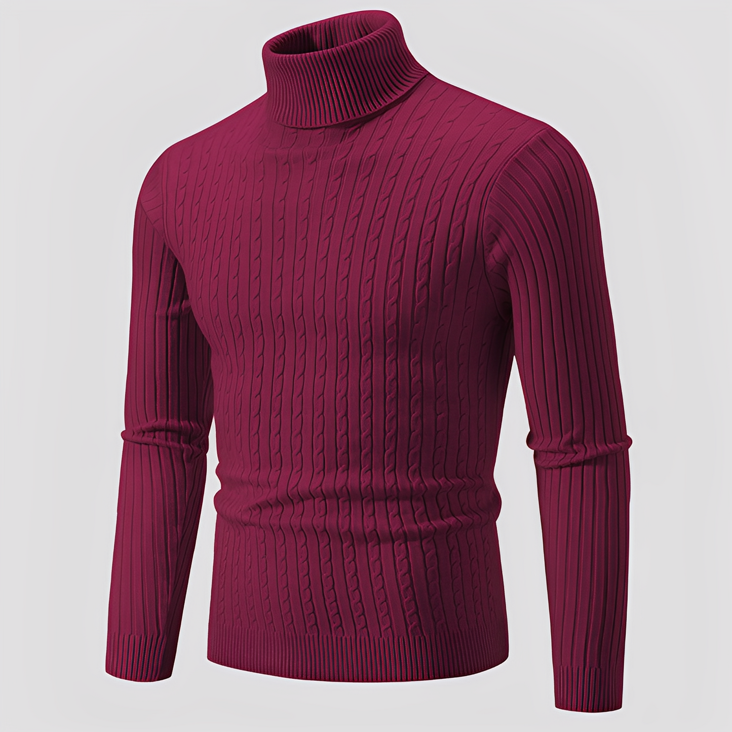 Devin - Contemporary High-Neck Sweater for Men