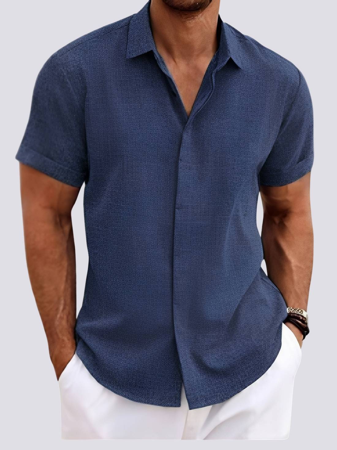 Camisa Masculina Casual Folgada – Camisa Leve para Dia a Dia, Lazer & Verão