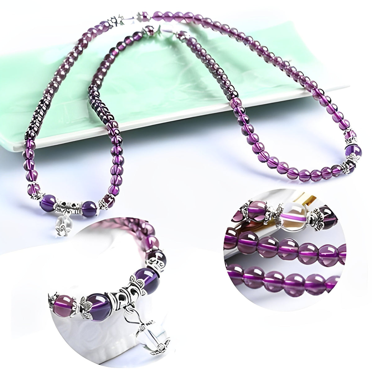 Mia – Bracelete e colar espiritual em ametista