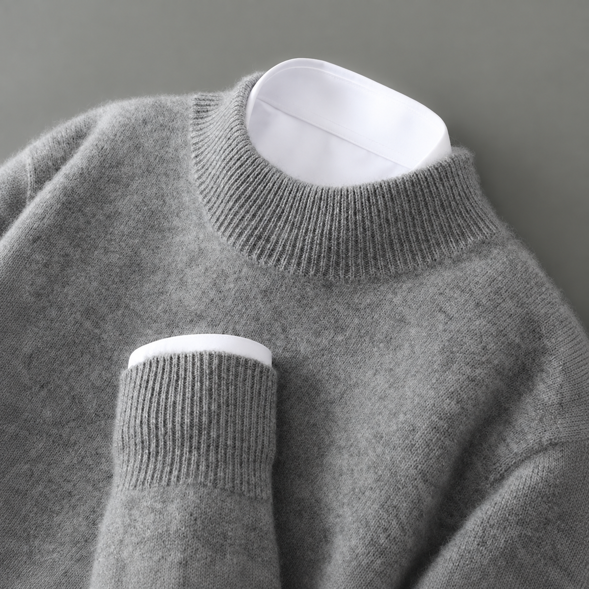 Wayne - Pullover retro grosso para homens