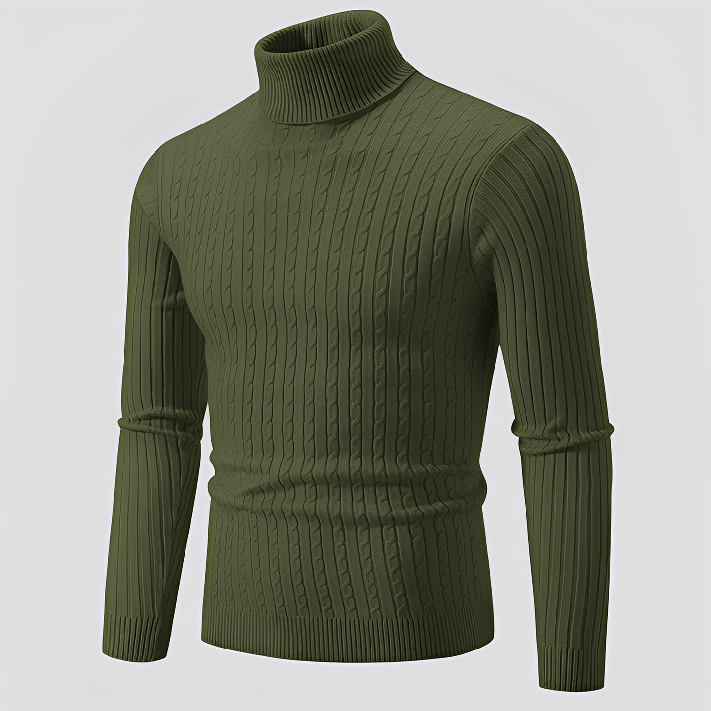 Devin - Contemporary High-Neck Sweater for Men