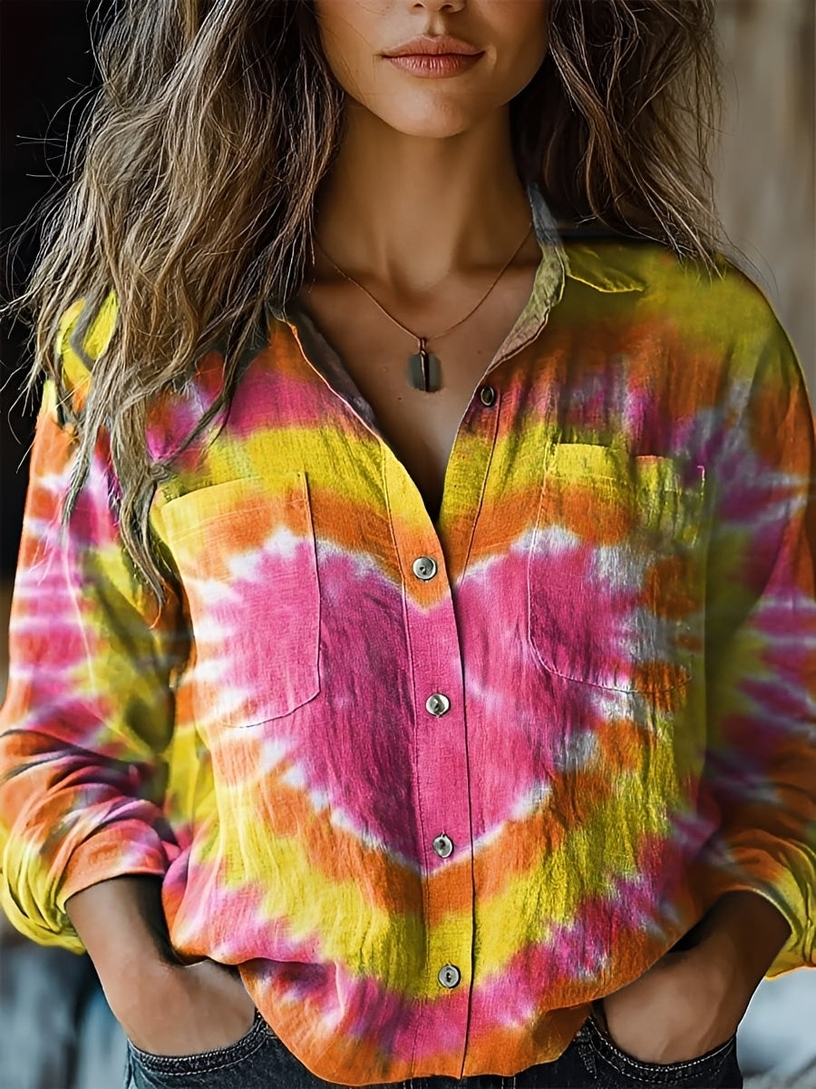 Jasmin - Blusa Colorida de Manga Longa