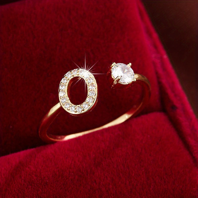 Nova – Bague aberta moderna com inicial