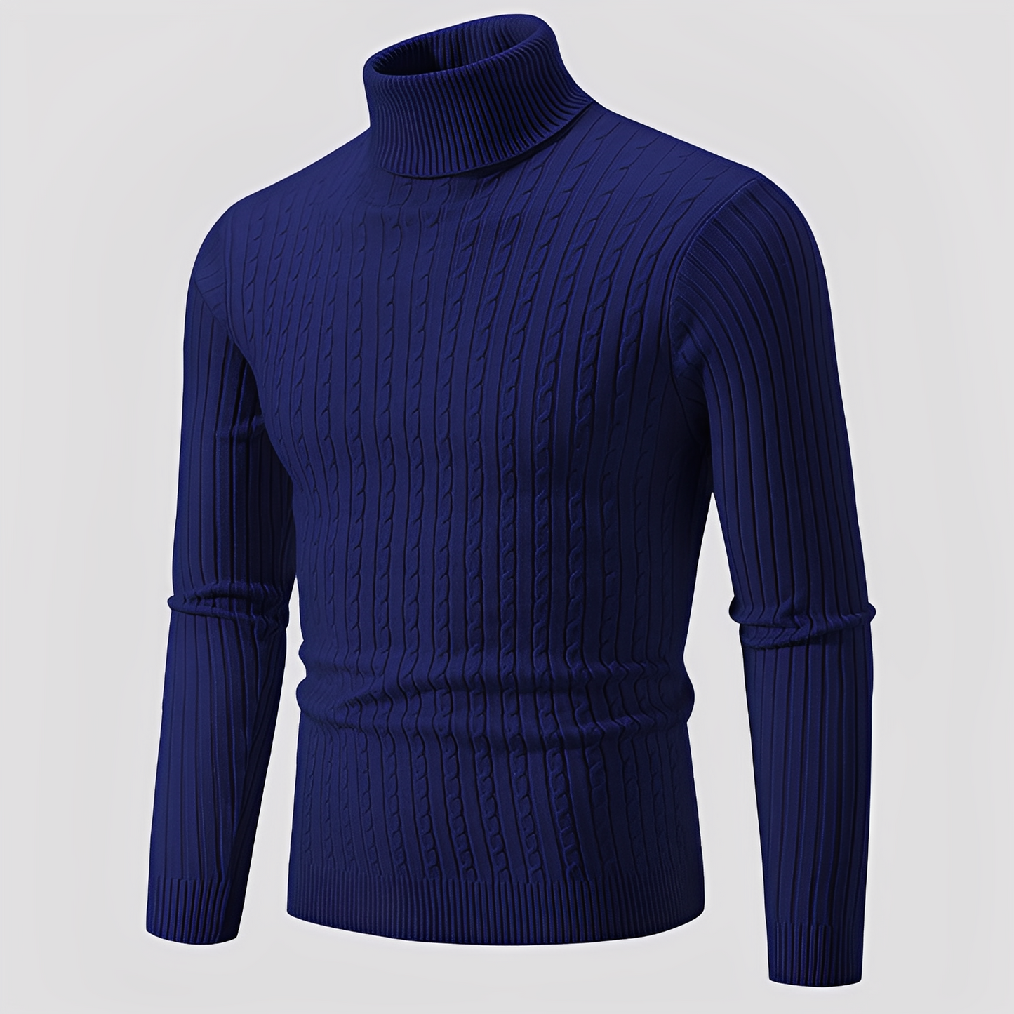 Devin - Contemporary High-Neck Sweater for Men