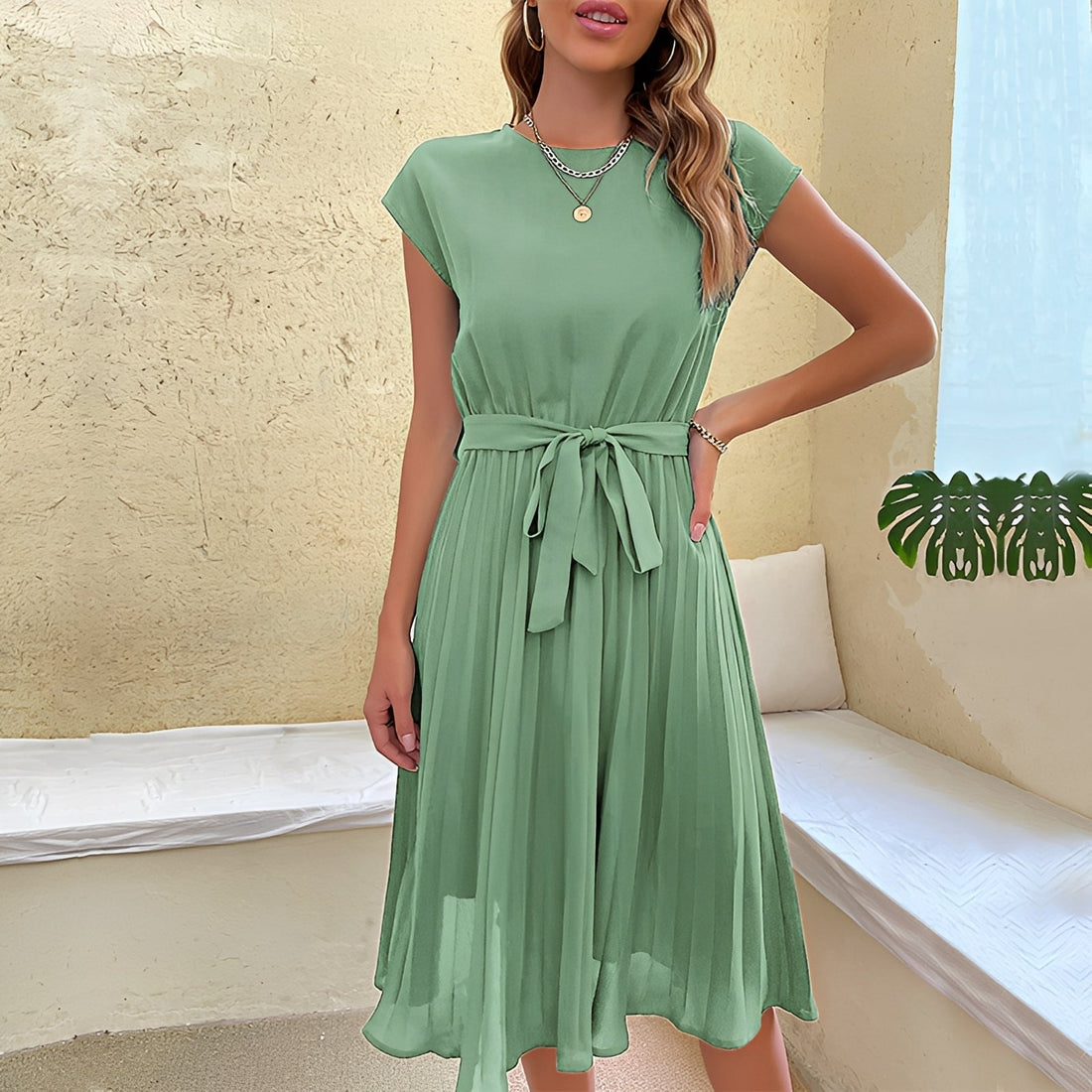 Aimee - Vestido Plissado Estiloso