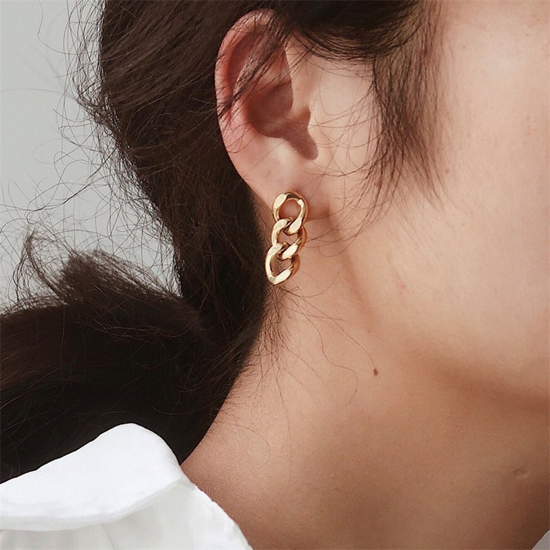 Lee - Boucle d'oreille em cadeia de ouro