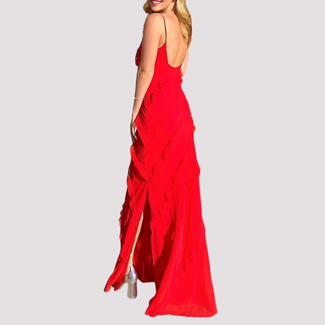 Micah - Vestido Longo Estiloso com Babados