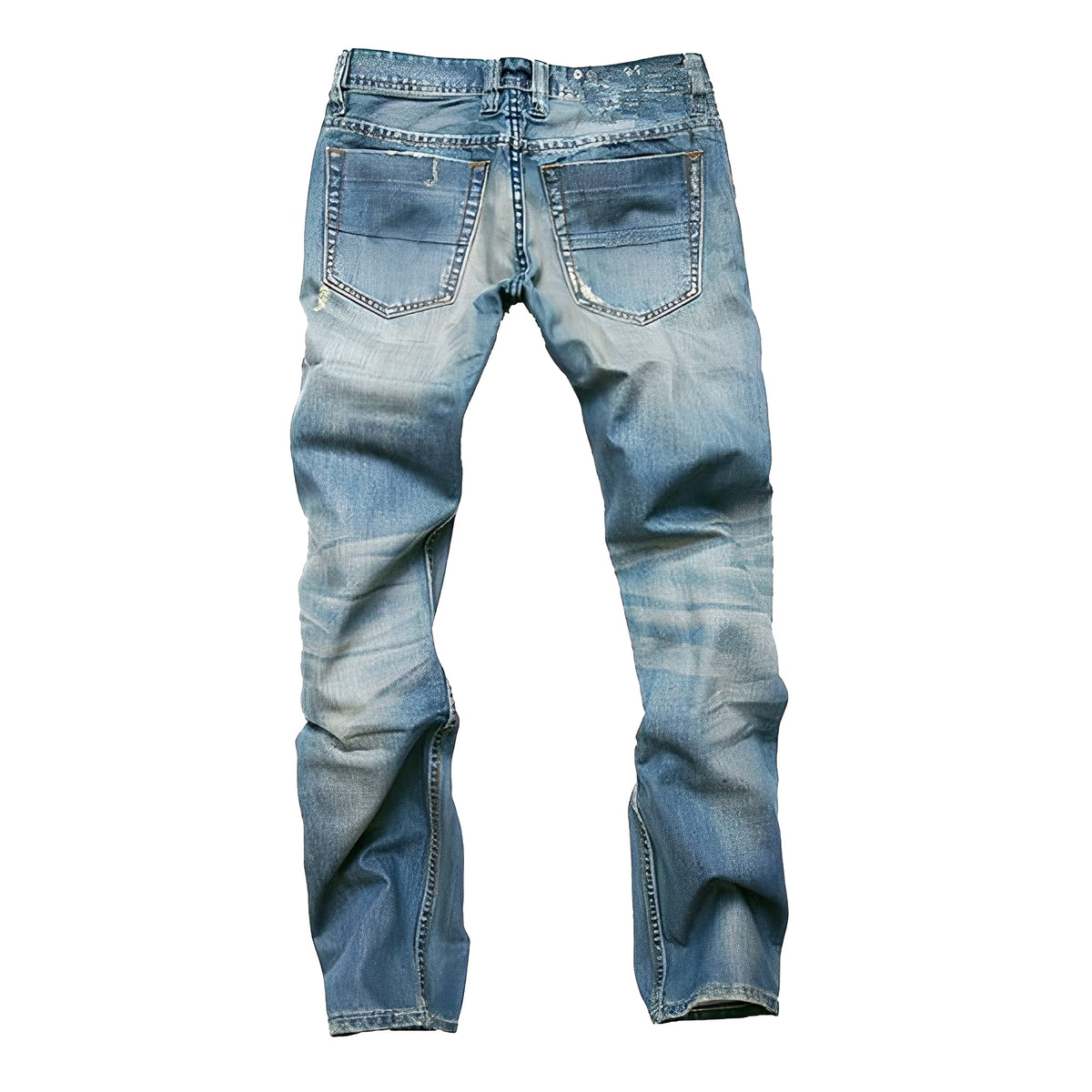 Kaleb - Jeans clássico com visual rasgado