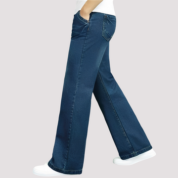 Hazel - Jeans reto com perna larga para mulheres