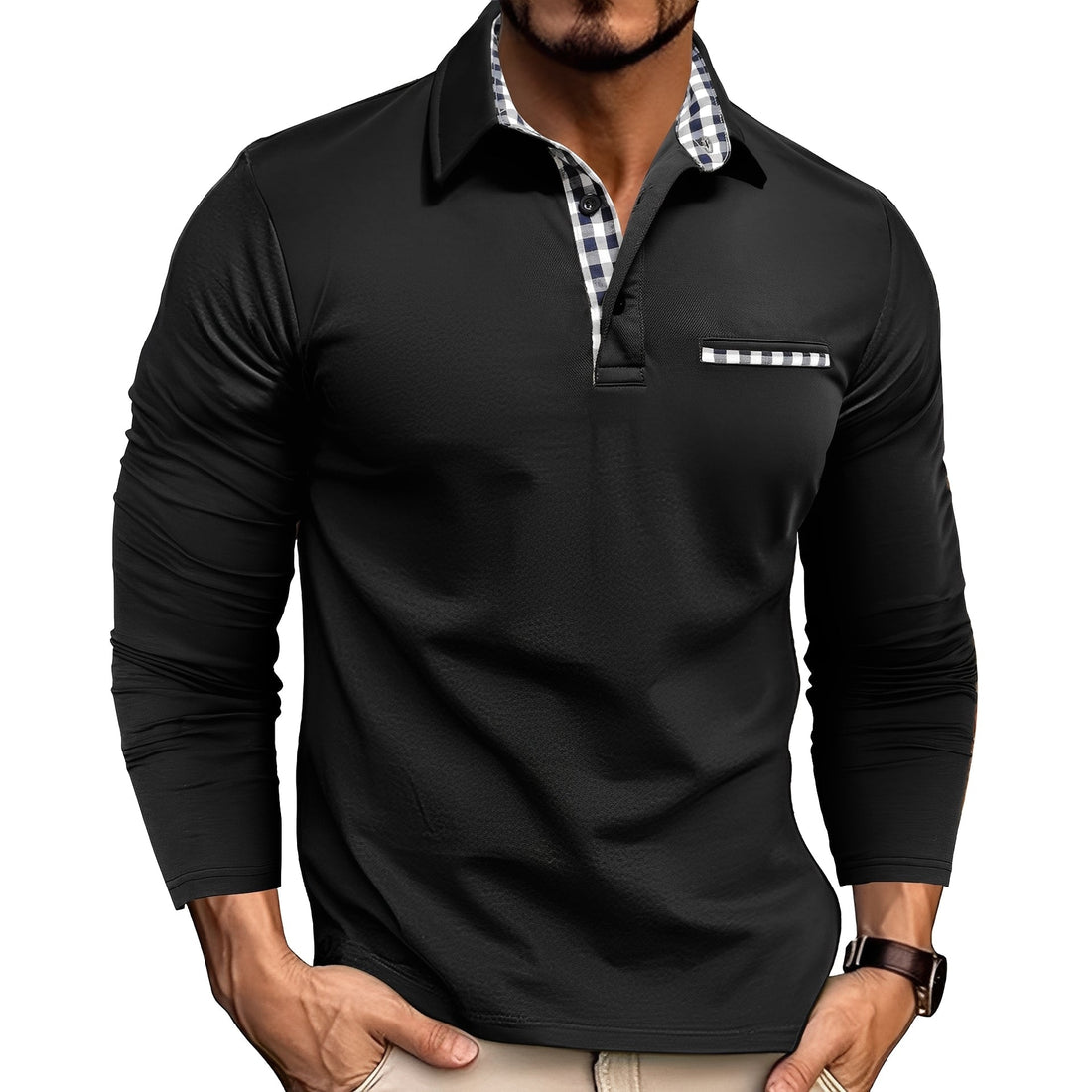 Charel - Camiseta de manga longa robusta