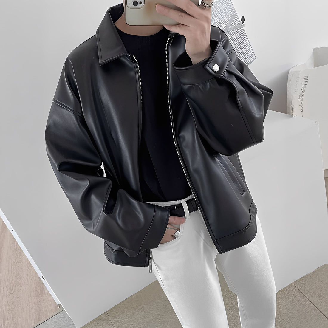 Lohan - Jaqueta robusta e clássica oversized