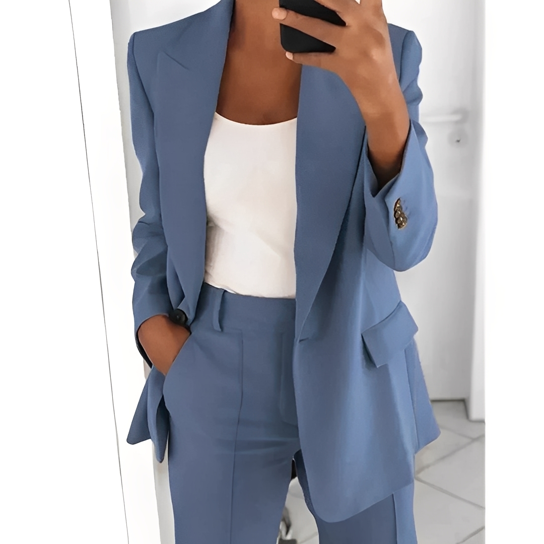 Alexes - Blazer e calças elegantes para mulheres conjunto