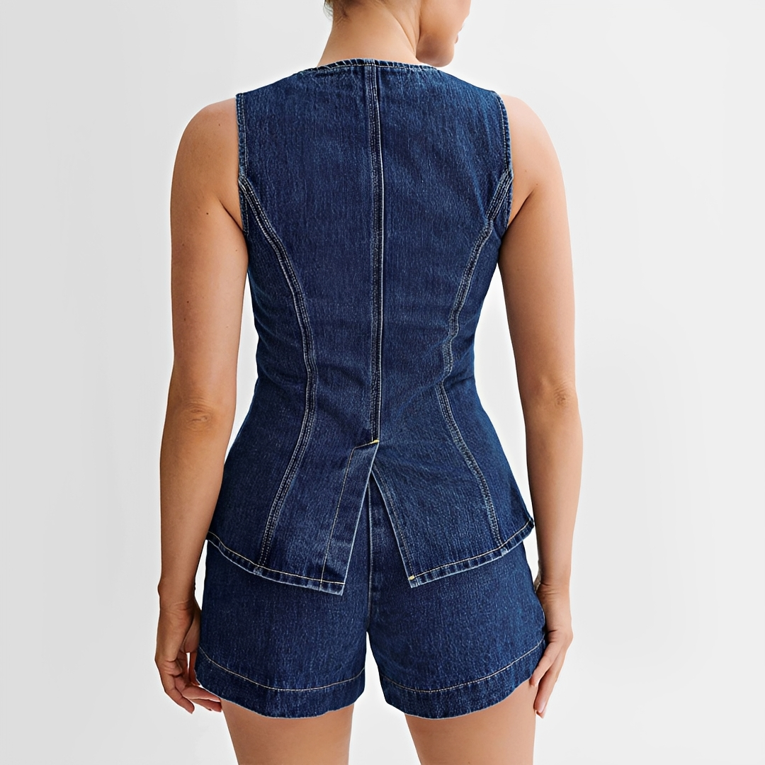Collin - Conjunto de Colete e Shorts Fashion