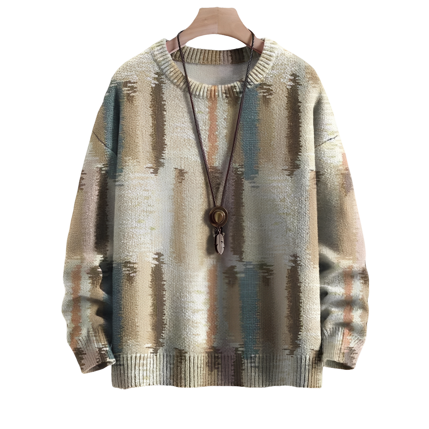 Eugene - Elegant striped wool sweater for men