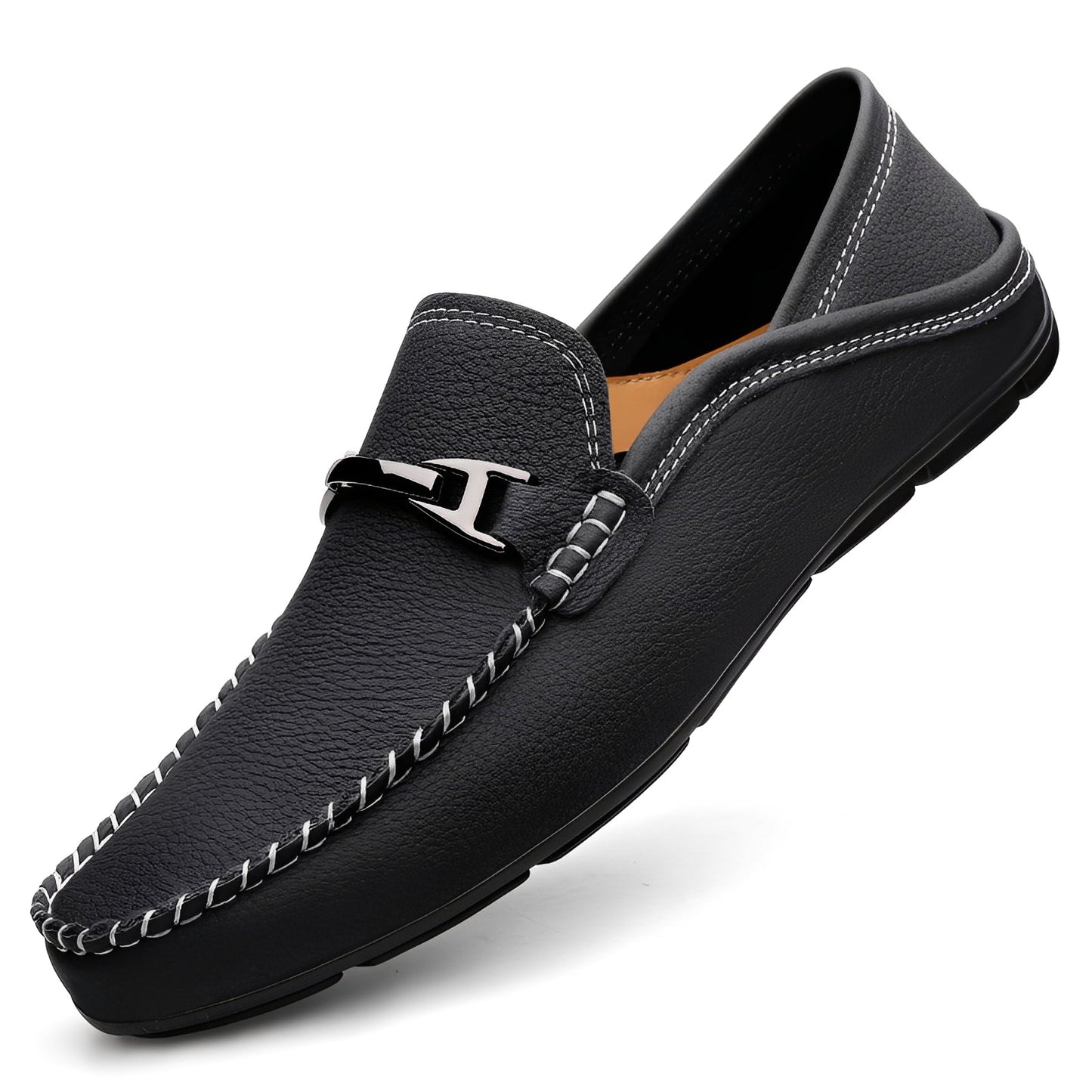 Ronald - Casual, elegant leather slip-on shoes for men