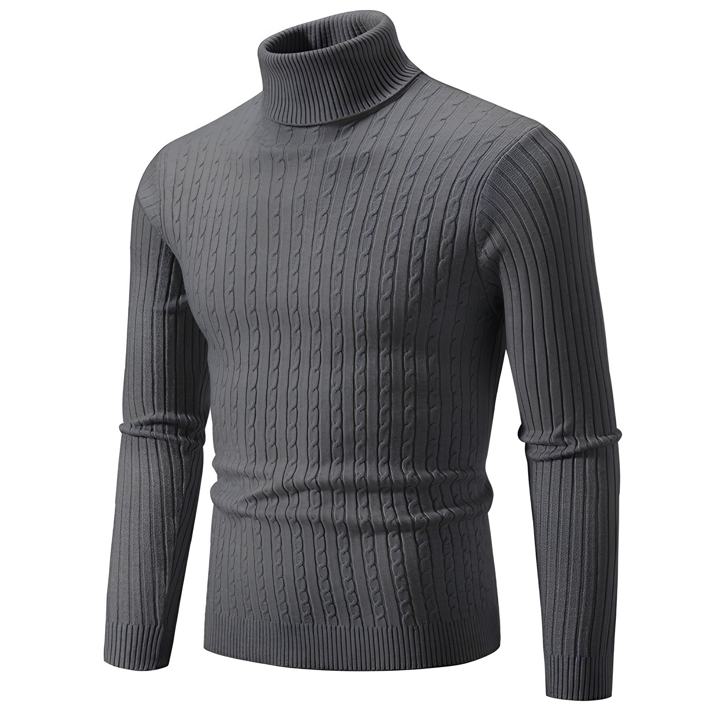 Patrick - Elegant Knitted Sweater with High Collar for Men
