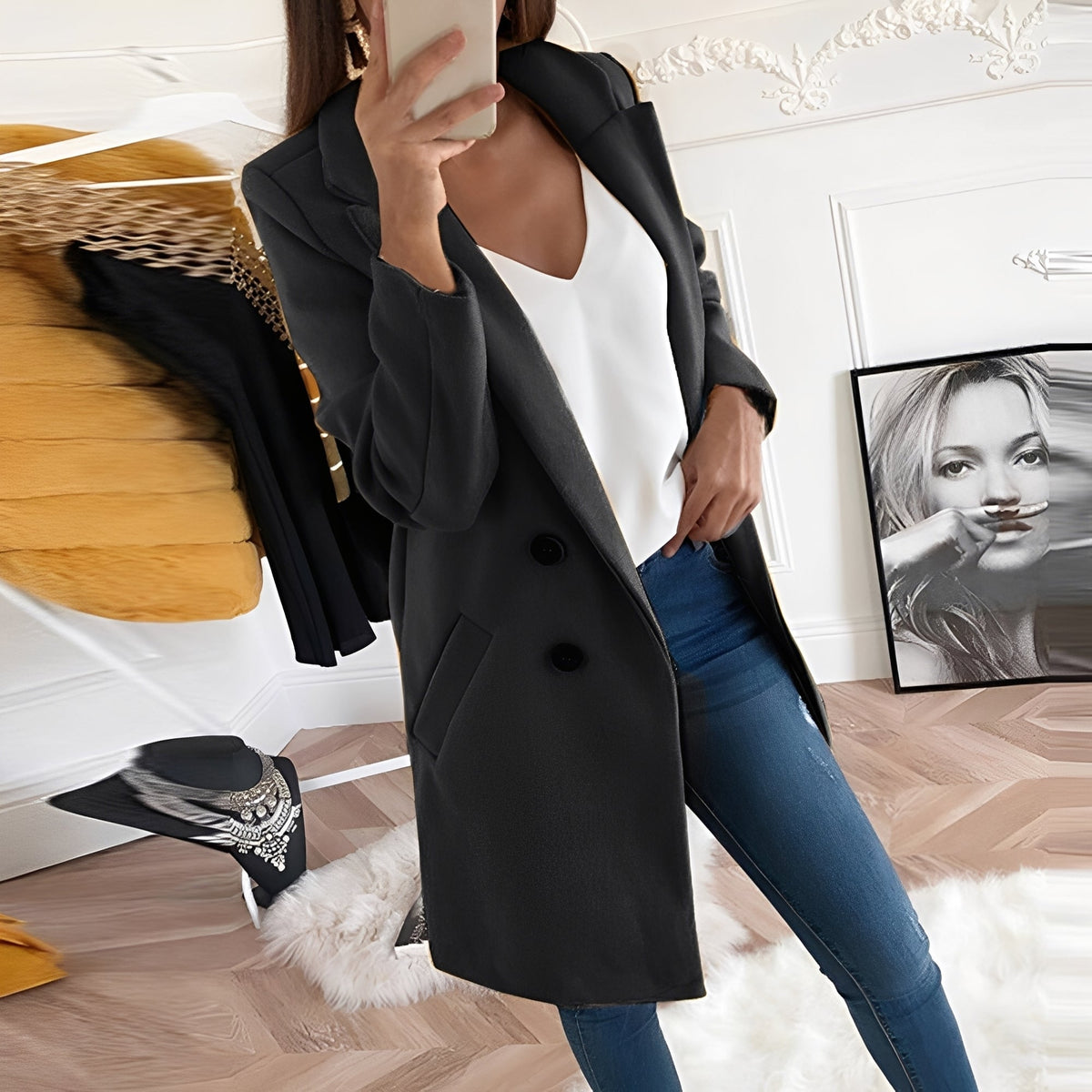 Chantal - Manto de Inverno Elegante Feminino