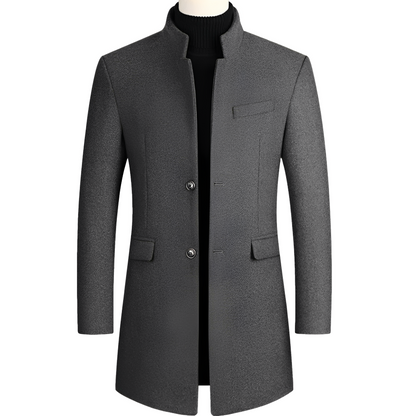 Andre - Elegant Coat with High Collar for Men