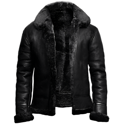 Tristan - Klassische Lederjacke mit Umschlagkragen für Herren