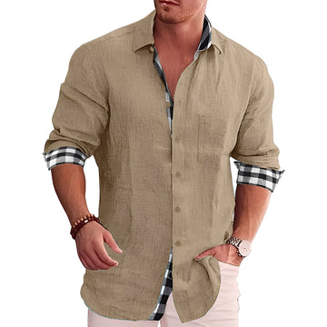 Ronald - Camisa Xadrez Casual para Homens