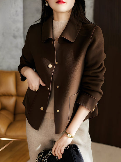 Meade - Elegant, warm button-down jacket for women