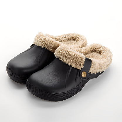 Melba - Warm wooden shoes with wool lining for women